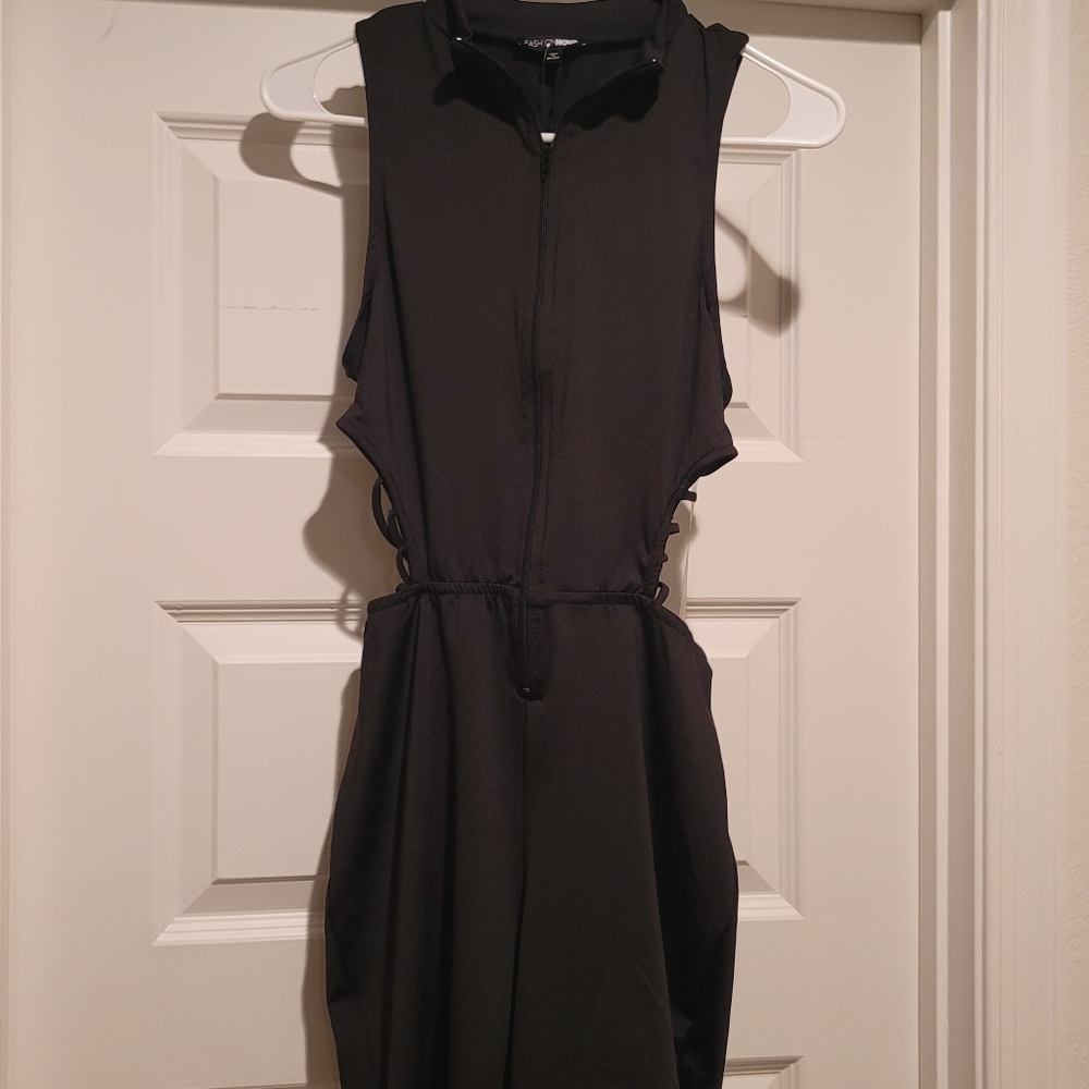 Black cut out sides romper